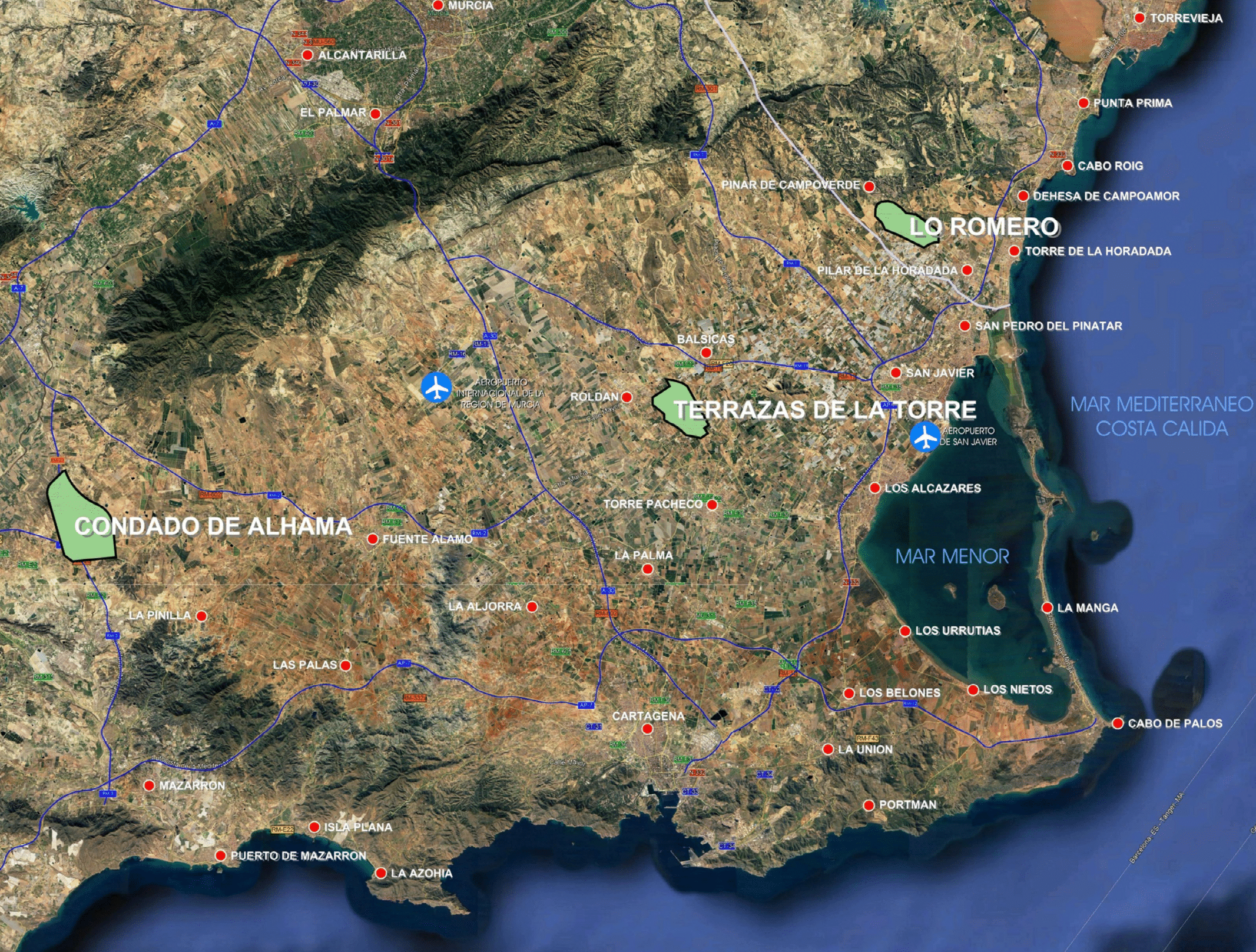 Location map - Lo Romero Golf
